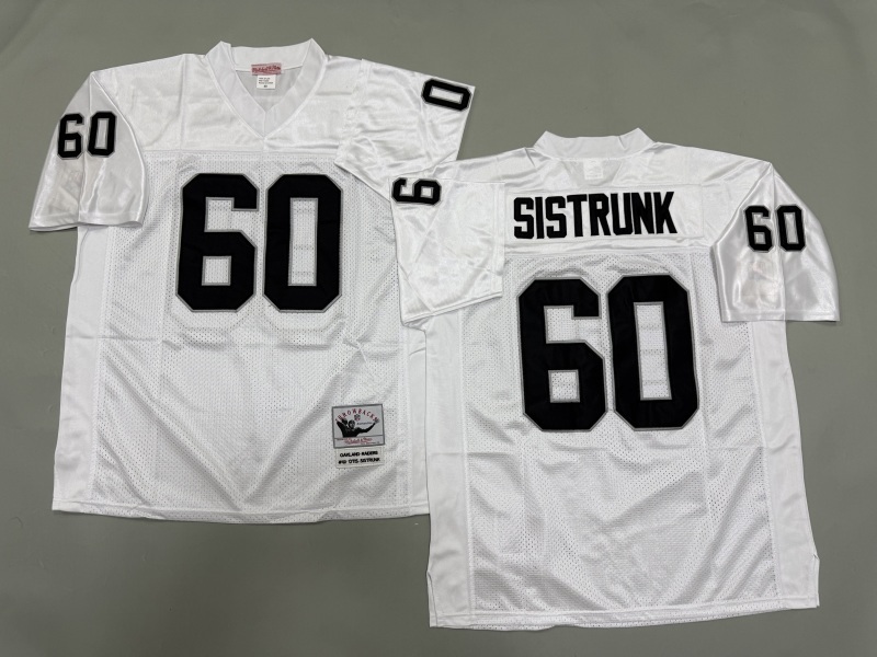 Men 2025 Nike Oakland Raiders #60 Sistrunk white Throwback Limited NFL Jersey style 001->oakland raiders->NFL Jersey